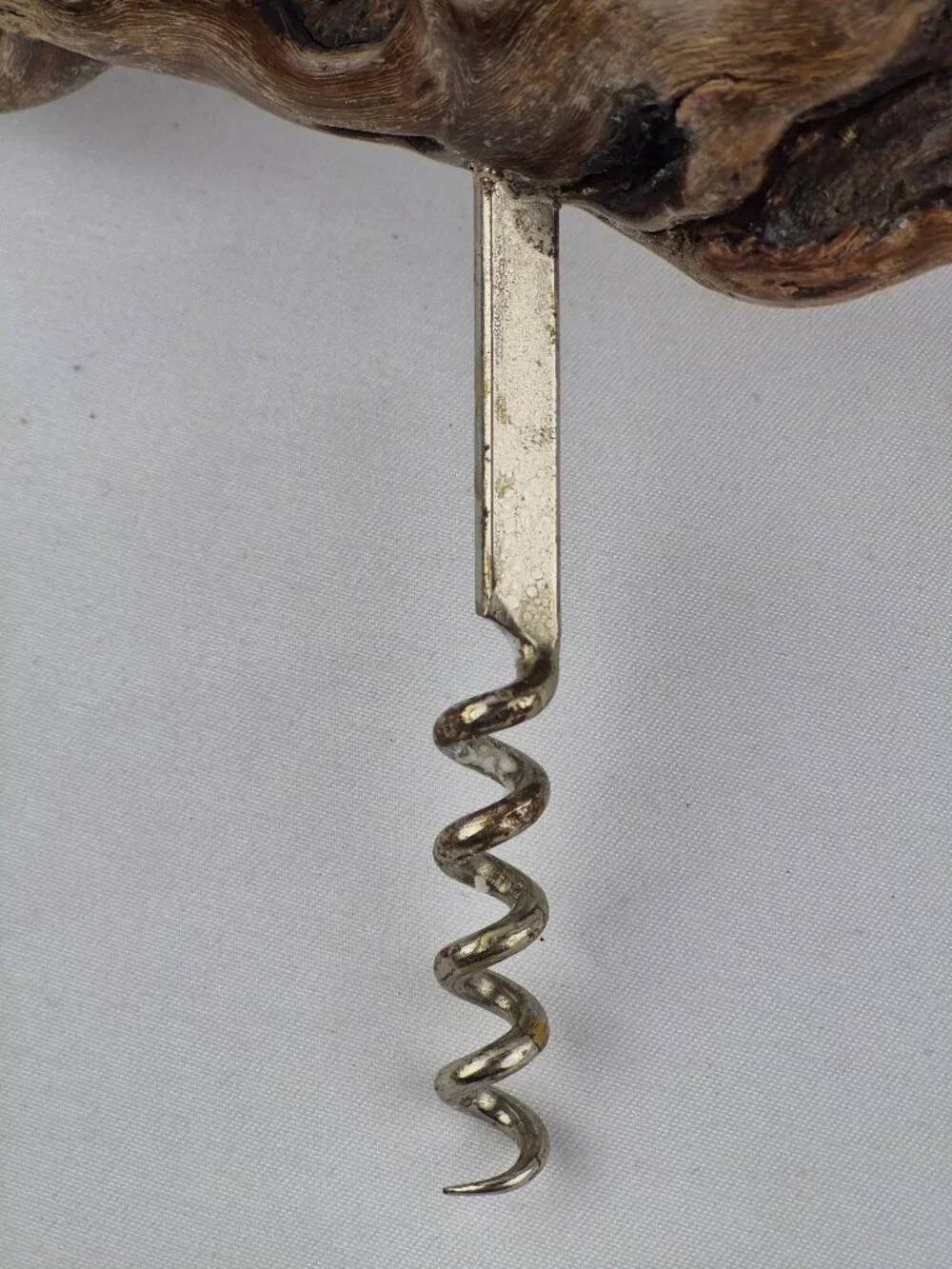 Vintage Grape Vine Burlwood Corkscrew Bottle Opener